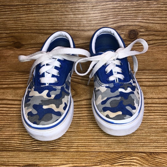 Vans size 11.5 kids blue camo Dodgers lace up - Picture 5 of 8